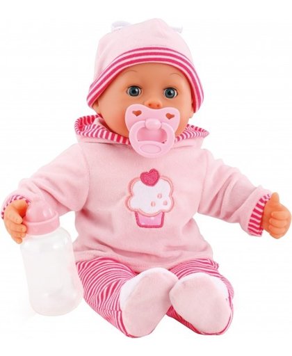 Bayer babypop met accessoires First Words 38 cm roze 3 delig