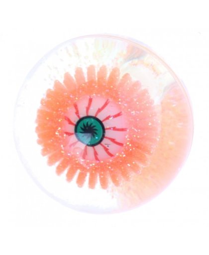 Toi Toys stuiterbal oog met lichteffect oranje 7 cm