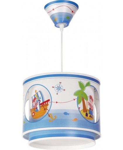 Dalber hanglamp Pirate 26,5 cm blauw/wit