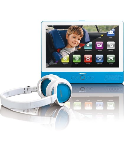 Lenco TDV-901 - 9'' Tablet / Portable DVD speler - Blauw