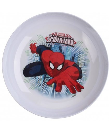 Marvel bordje Spider Man melamine 22 cm wit