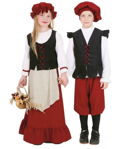 Middeleeuws meisjes kostuum 164