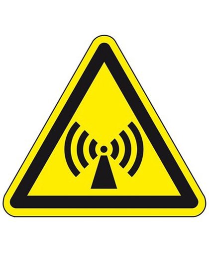 Waarschuwingssticker 'Waarschuwing voor niet-ioniserende straling', ISO 7010