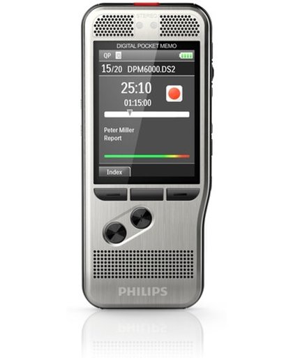 Philips DPM6000 Flashkaart Zwart, Zilver dictaphone