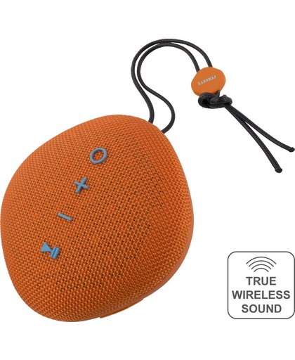 STREETZ CM751 Draadloze Bluetooth outdoor luidspreker - Spuitwaterdicht IPX5 ideaal voor buitengebruik 1 x 6W Bluetooth 4.2 TWS 3.5 mm mini-jack, microSD kaartlezer oranje