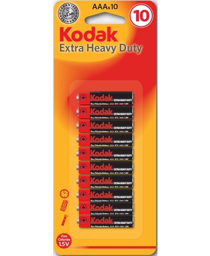 Batterij AAA Batterijen Kodak Extra Heavy Duty Goede kwaliteit Batterijen - Gratis Verzending - Mini Penlite - 10 Stuks