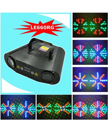 Dubbel led lichteffect met firefly laser
