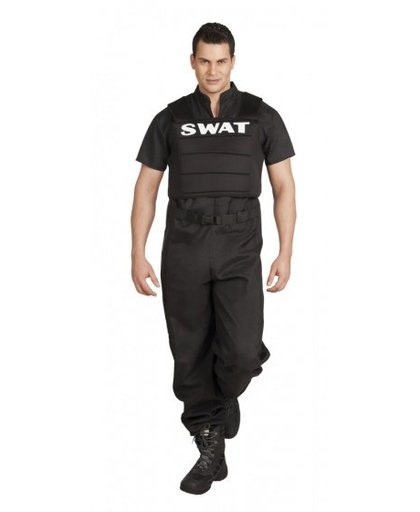 Boland verkleedpak Swat officier heren zwart maat 54/56