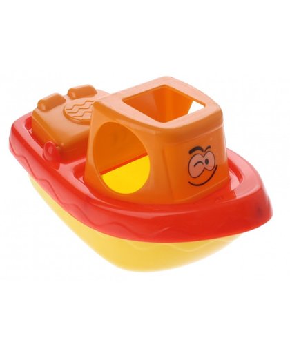 Eddy Toys badspeelgoed boot oranje/rood 22 cm