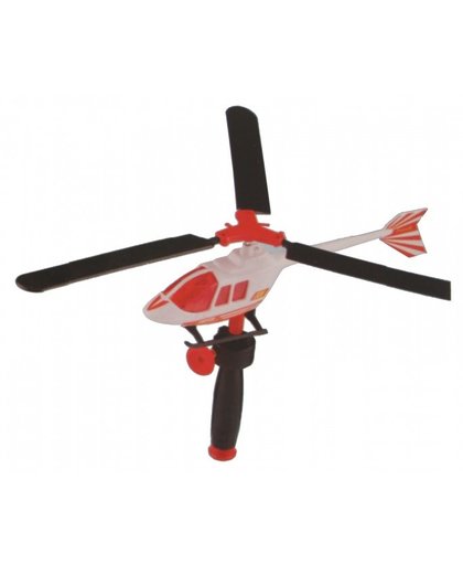 Eddy Toys Helikopter met trekkoord 30 cm wit