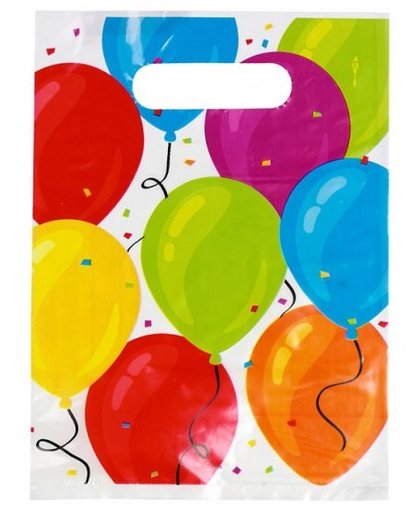 Eddy Toys feestzakjes ballonnen 23 x 16 cm 6 stuks