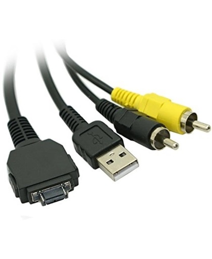 Video AV en USB Kabel voor de Sony Cyber-shot DSC-T300 (VMC-MD1 USB + AV)