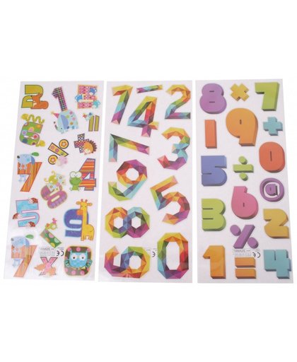 Eddy Toys stickervellen cijfers met 44 stickers