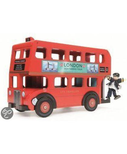 Le Toy Van London bus Auto Londense bus met chauffeur - Hout