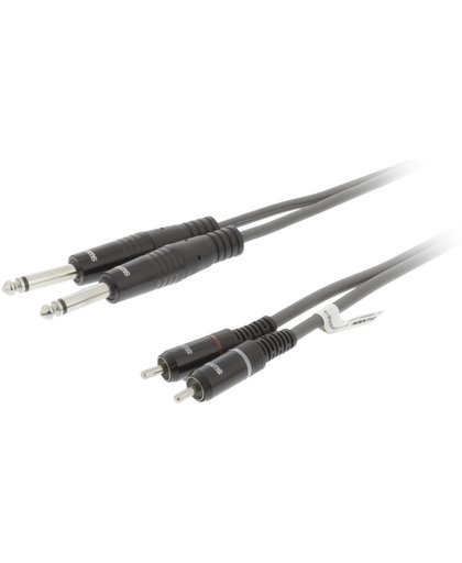 Sweex SWOP23320E15 Stereo Audiokabel 2x 6.35 mm Male - 2x RCA Male