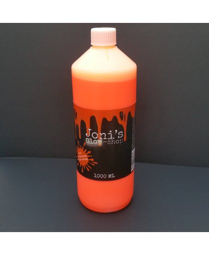 Bellenblaas vloeistof Fluor oranje - Bubble fluid Neon orange 1 Liter