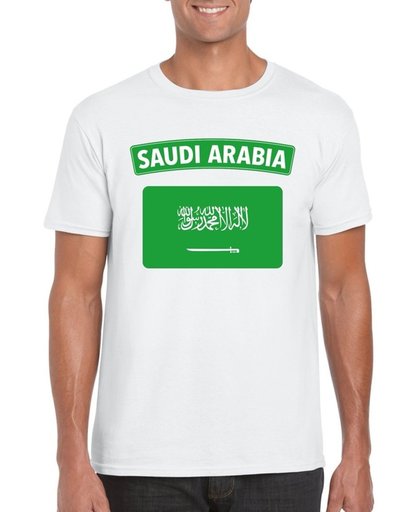 Saudi Arabie t-shirt met Saudi Arabische vlag wit heren L