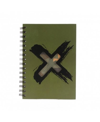 Dresz notitieboek Army Cross A5 80 pagina's groen