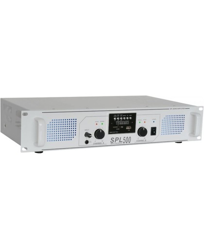 Skytec SPL500MP3 witte stereo DJ versterker met ingebouwde USB MP3 speler - 2x 250W