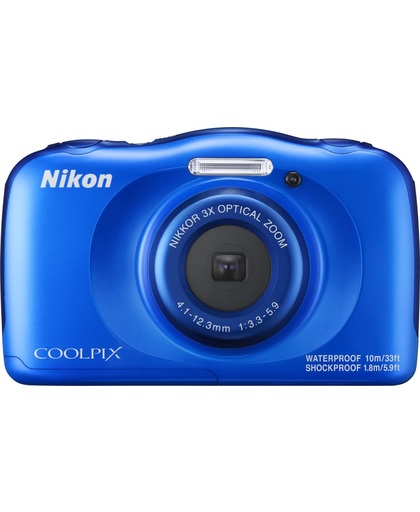 Nikon Coolpix W100 Blauw - Camera met rugzak