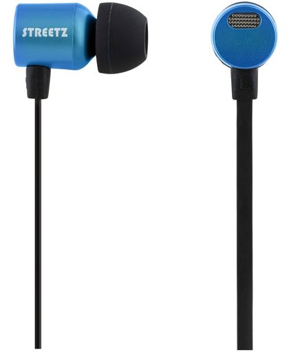 STREETZ HL-586, Oordopjes, microfoon en volumeregeling, 16 Ω, 3,5 mm, 1,2 m, blauw