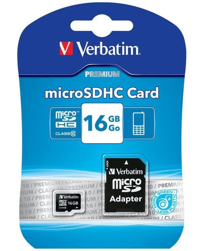 Verbatim Premium 16GB MicroSDHC Klasse 10 flashgeheugen