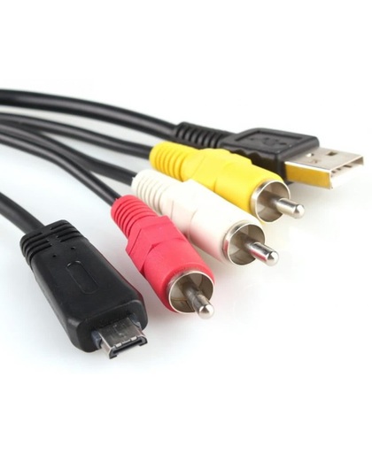 Video AV en USB Kabel voor de Sony Cyber-shot DSC-WX10 (VMC-MD3 USB + AV)