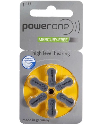 Powerone Hearing Aid Zinc-Air P10 blister 6