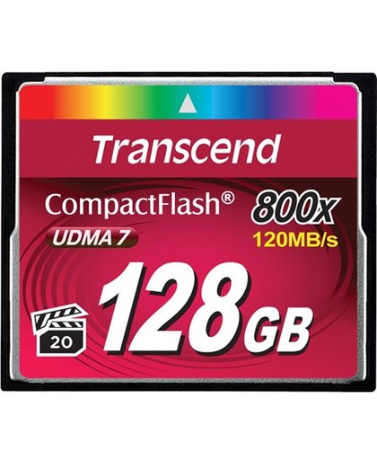 Transcend 128GB 800x CF 128GB CompactFlash MLC flashgeheugen