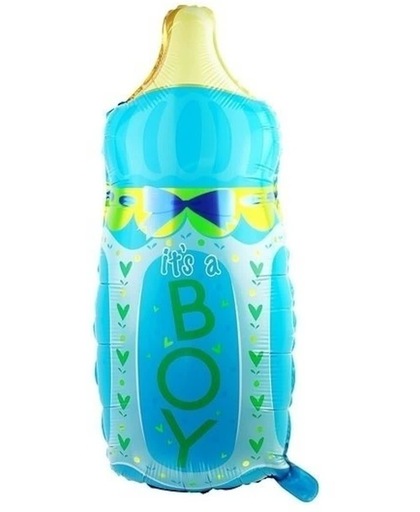 Grote XL blauwe fles its a boy ballon voor geboorte jongen 78 cm