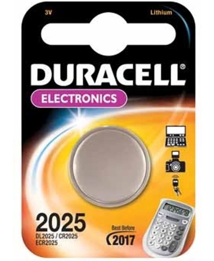 1x Duracell 2025 CR2025 DL2025 3v Lithium Batterij