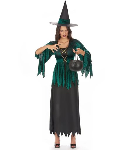 Groene heks kostuum voor vrouwen  - Verkleedkleding - Medium