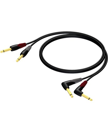 Procab CLA603 mono 2x 6,35mm Jack professionele kabel met haakse connector - 10 meter