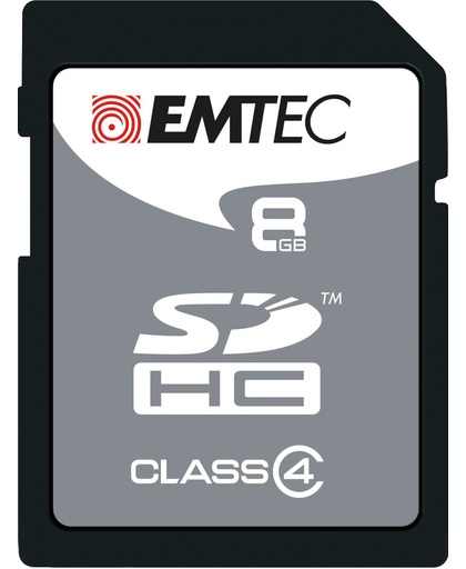 Emtec SDHC 8GB Class4 8GB SDHC Klasse 4 flashgeheugen