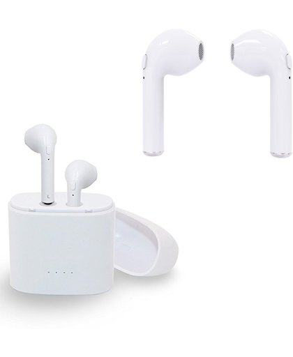 Draadloze In Ear Oordopjes | Bluetooth Earphones | Draadloze Earbuds | Draadloze Headset | Alternatief van Airpods voor de iPhone 7, 8 en X | Inclusief Oplaad/Opbergbox Laadstation