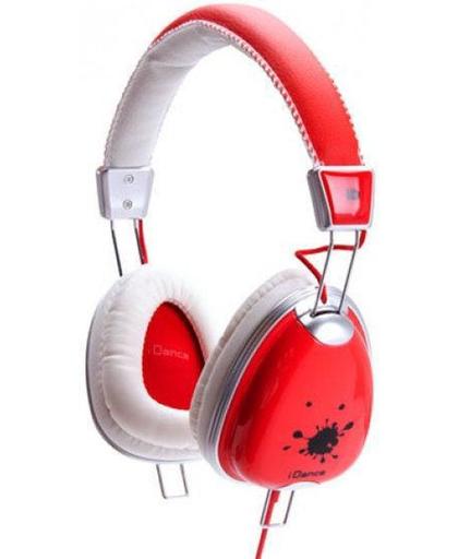 iDance FUNKY 200 Hoofdband Stereofonisch Bedraad Rood, Wit mobiele hoofdtelefoon