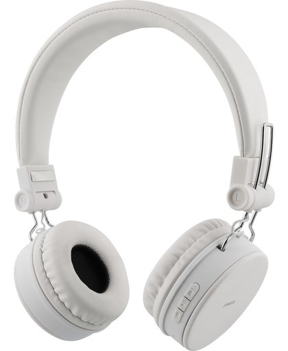 STREETZ HL-427 Draadloze opvouwbare Bluetooth On-ear hoofdtelefoon met microfoon en tot 22 uur speeltijd Wit