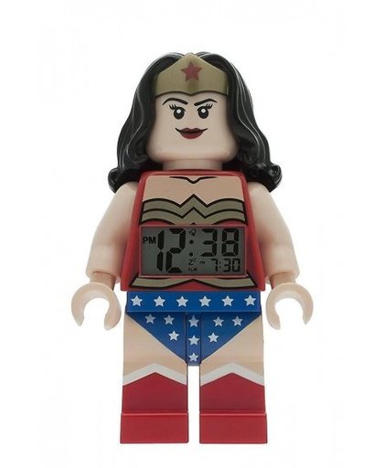 LEGO Heroes: Wonderwoman wekker 23 cm rood