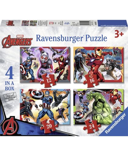 Ravensburger The Avengers 4in1box puzzel - 12+16+20+24 stukjes - kinderpuzzel