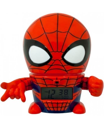 BulbBotz wekker Spider Man 14 cm rood