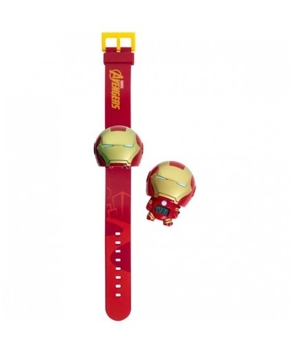 BulbBotz horloge Avengers: Ironman 22,5 cm rood