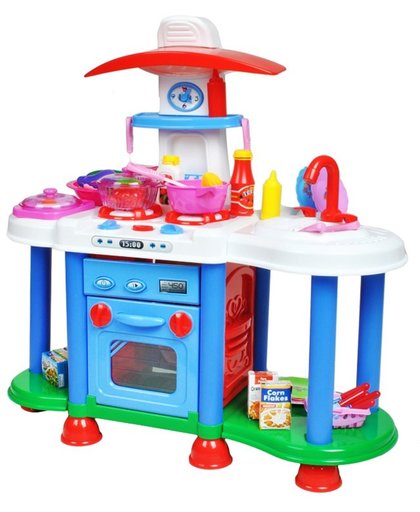 Speelgoed Keuken XL Met Licht, Geluid en water - Keukentje - Keukenset - Keukengerei - Kinder Keuken