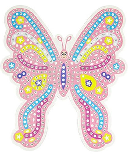 Kinderpainting Roze vlinder