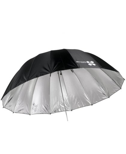 150 cm Zwart/Zilver Parabolische (diep) Flitsparaplu / Flash Umbrella