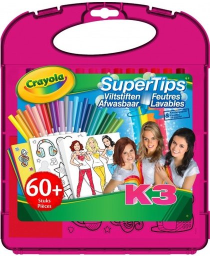 Crayola Kleurkoffer K3 met viltstiften meisjes