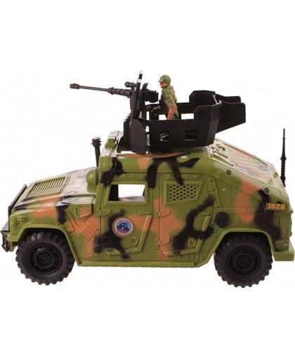 Eddy Toys speelset Military Series tankauto 28 cm legergroen