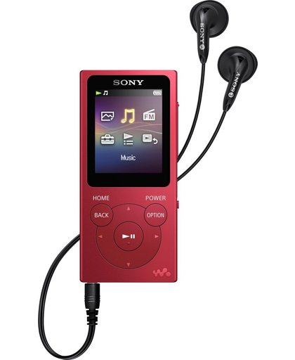Sony Walkman NW-E394 MP3 speler Rood 8 GB