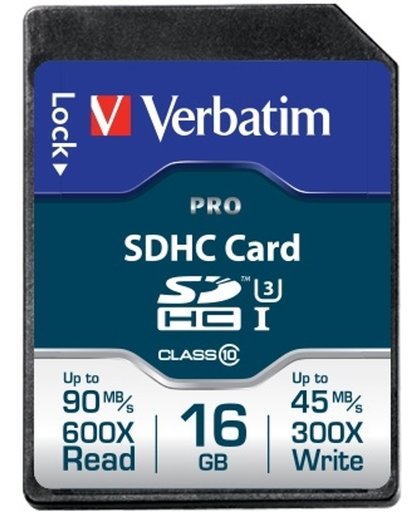 Verbatim Pro 16GB SDHC UHS Klasse 10 flashgeheugen