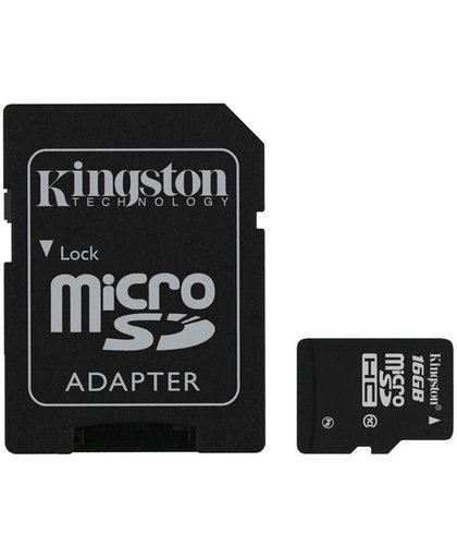 Kingston Technology 16GB microSDHC 16GB MicroSDHC Flash Klasse 10 flashgeheugen