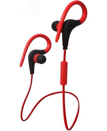 Bluetooth In-ear Draadloze Koptelefoon / Headset / Oordopjes / Oortjes / Hoofdtelefoon / Oortelefoon / Headphones - Geschikt voor Hardloop & Sport - Draadloos / Wireless Bereik Tot 10 Meter! - Rood